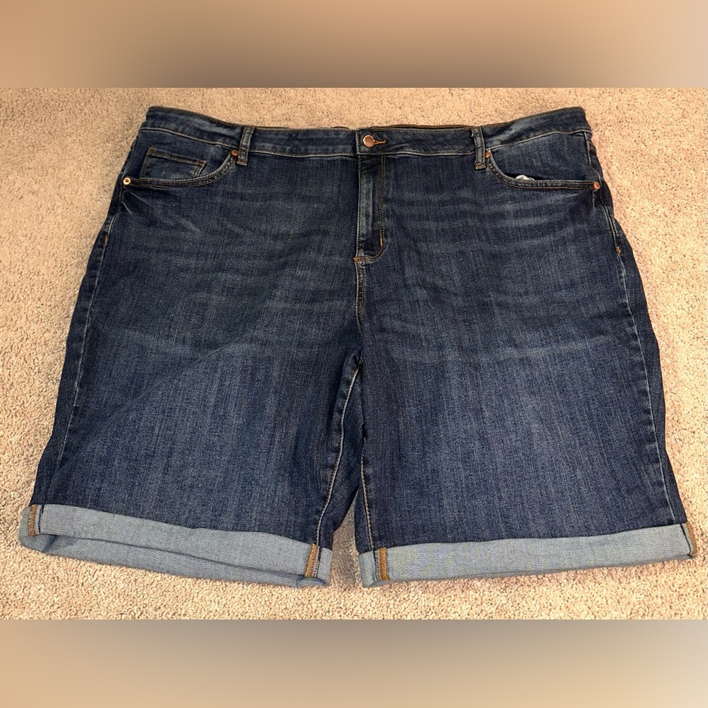 Sonoma Dark Blue Jean Shorts. Size 24 - Picture 2 of 12